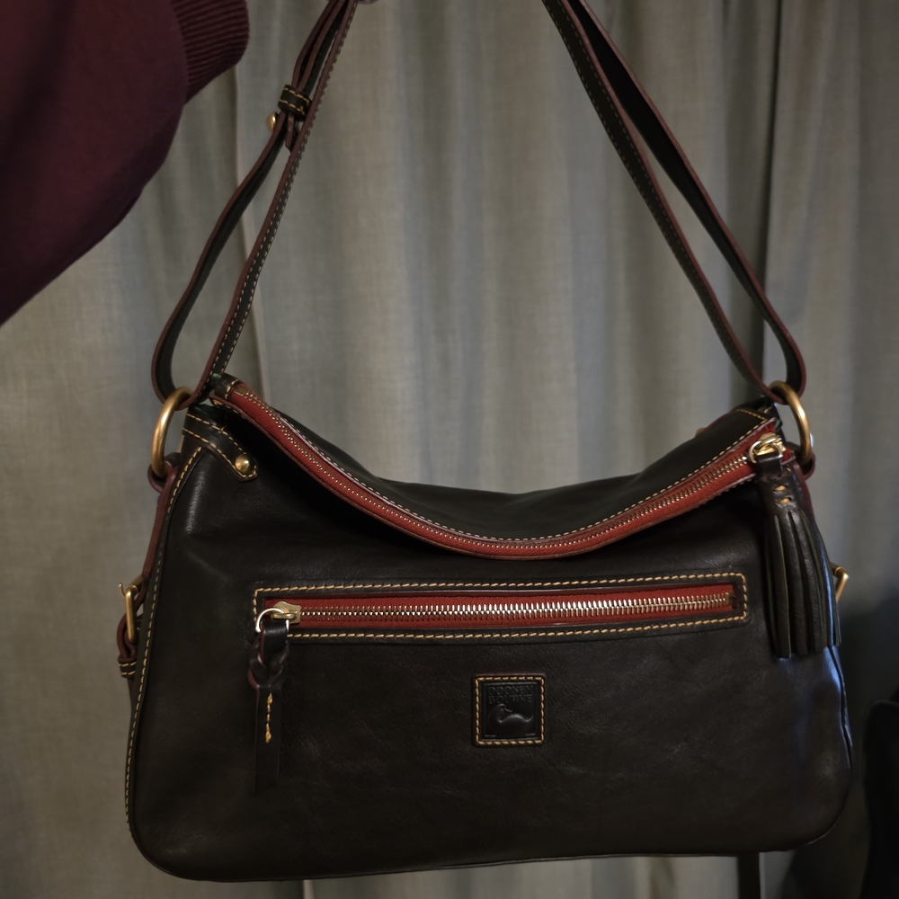 Dooney & Bourke East/West Zip Shoulder Bag - Brown Tmoro
